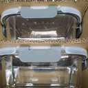 M MCIRCO [5-Packs, 36 Oz Glass Meal Prep Containers with Snap Locking Lids Glass Food Containers,Airtight Lunch Container,Microwave, Oven, Freezer and Dishwasher (4.5 Cup) (Gray)