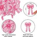 2 x JarThenaAMCS 14 Pcs Pink Bow Iron-On Sew-On Patches Heat Transfer Iron Patches Embroidered Cloth Patch for Valentine's Day DIY Crafts Clothing Fabric Decor