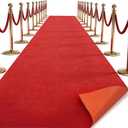 3 x 10ft Red Carpet Runner 450 GSM 5MM Extra Thick Waterproof Red Rug Non Slip Aisle Runners Rug for Weddings, Events, Birthday, Banquet, Proposal Graduation Decoration