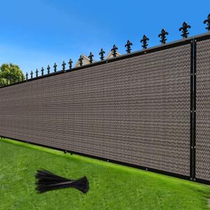 LOVE STORY 4' x 50' Outdoor Privacy Fence Screen, Brown | HDPE Fabric, 95% UV Block, Mesh Fencing Covers for Patio, Privacy Protective, Easy Installation