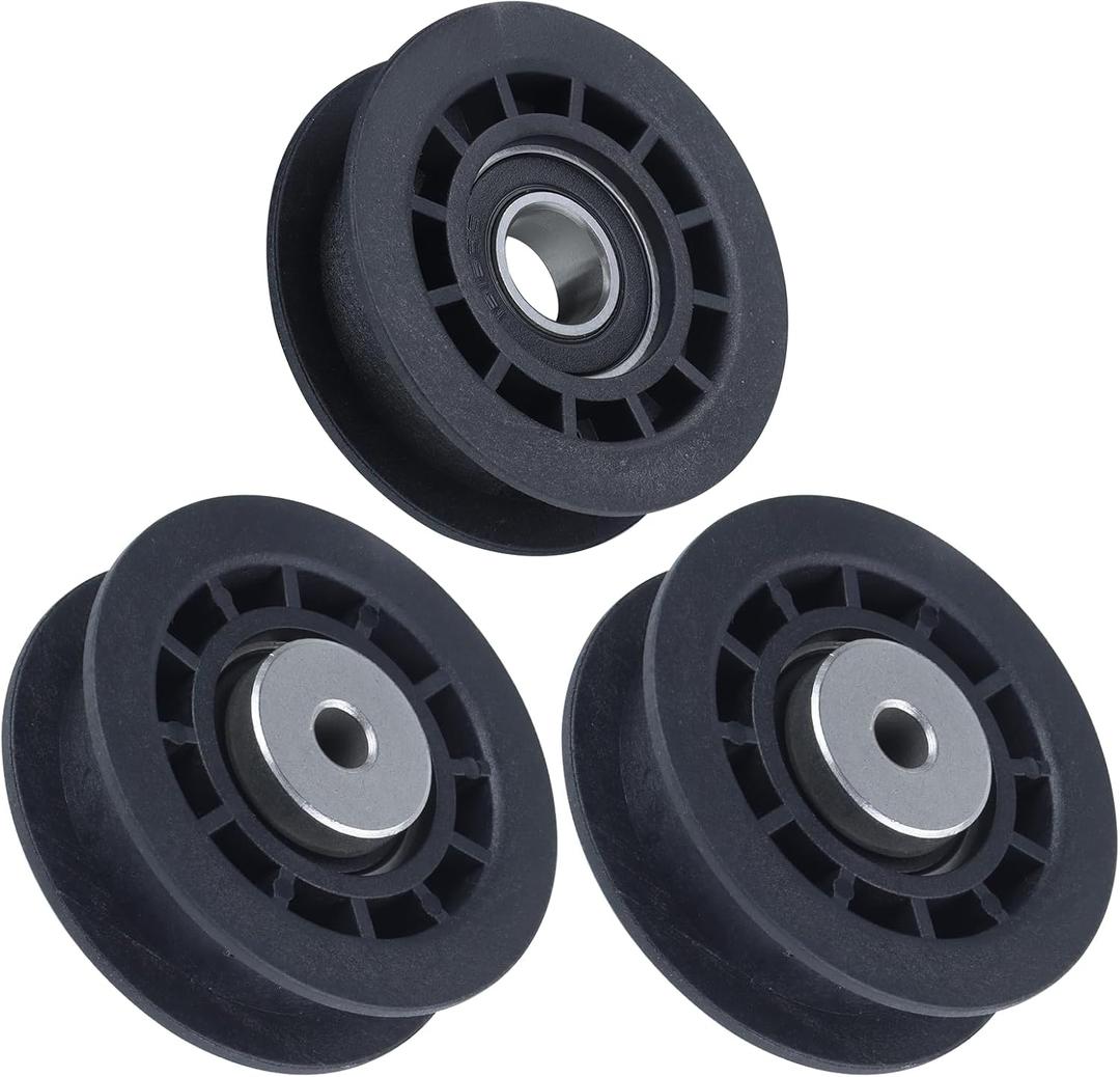 2 Pack 587973001 Lawn Mower Idler Pulley with 587969201 Idler Pulley Replaces Husqvarna 581904001, 580364301, 596856601, 596856602 for Husqvarna LC221A, L221A, L321AH Walk Behind Mowers