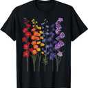 Wildflowers Floral Colorful Flowers T-Shirt, Female, L