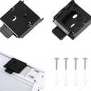 Universal Replacement, Metal Blinds mounting Brackets, Mountings Brackets for Roller Blinds (Type 1 Black)