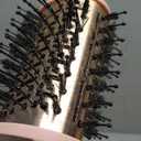 Hair Dryer Brush Blow Dryer Brush in One, 4-in-1 Hair Dryer Brush Blow Dryer with Oval Barrel, Mini Hot Air Brush for All Hair Types(Pink)