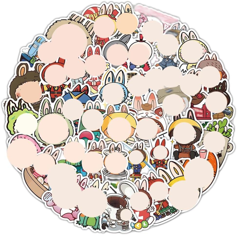 104pcs Cute Rabbit Stickers for Water BottlesCartoon Laptop Gifts Vinyl Waterproof Sticker for BumperWater BottlesComputerPhoneHard hatCar Decal (104 A-3967)