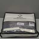 ECOCOTT 3 Pieces Duvet Cover Queen Size, 100% Washed Cotton 1 Duvet Cover with Zipper and 2 Pillowcases, Ultra Soft and Easy Care Breathable Cozy Simple Style Bedding Set(Grey Striped)