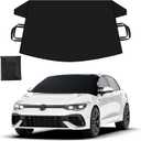 EcoNour Windshield Cover for Ice and Snow | Durable 600D Oxford Fabric | Waterproof Winter Car Cover for Compact Cars, SUV and Sedan | Essential Car Winter Accessories | Small (64" x 42")