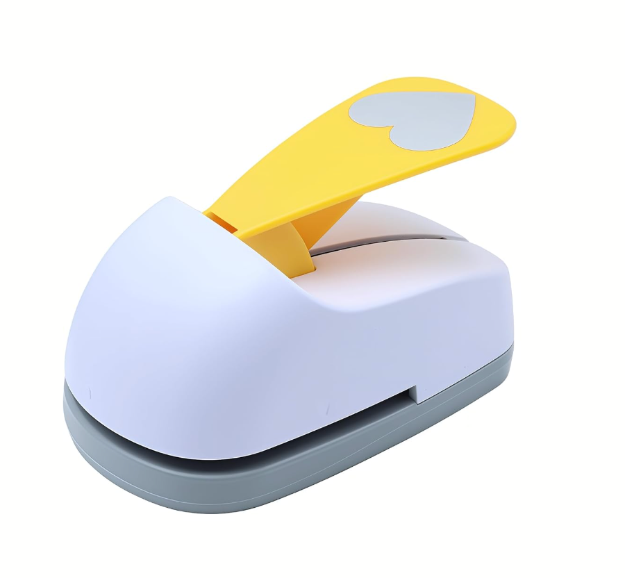 Heart Punch 1 inch Craft Lever Punch Handmade Paper Punch Valentine's Day for Crafting Scrapbooking DIY Card Making 1 inch Heart