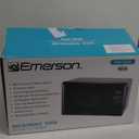 Emerson MW7302B Compact Countertop Microwave Oven with Touch Control, LED Display, 700W, 10 Power Levels, 6 Auto Menus, Glass Turntable and Child Safe Lock, 0.7 Cu., Ft. Black