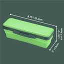 LockerMate by Bostitch Small Flexi Storage Box with Lid, Collapsible Pencil Case Design for Craft and School Supplies, Green