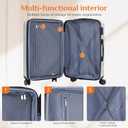 Sweetcrispy 28 Inch Checked Luggage, Suitcase with Spinner Wheels