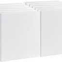 Durable 1 inch 3-Ring Binder, 1" Round Ring Binders with 2 Inside Pockets, Basic 1 in Binders, PVC- Free, Clear View Cover 1-inch-Binder Holds 8.5'' x 11''Paper for Office/School/Home12 Pack, White