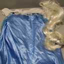 G.C Girls Light Up Princess Dress Costume Toddler Princess Dress Up with Cape Kids Wig Crown Toys Halloween Cosplay (130 (6-7 Years))