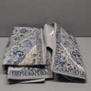 HEBE Farmhouse Kitchen Rugs Sets of 3 Non Slip Washable Boho Kitchen Rugs and Mats for Floor Kitchen Runner Rug Floor Carpet for Kitchen, Laundry, Hallways (20"x32"+20"x48"+20"x59", Blue)