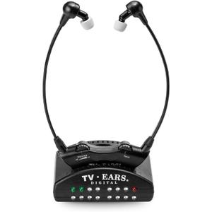 TV Ears Digital Wireless Headset System - Personal Volume Control, Quiet to Loud, Supports Most TV Brands, Ideal for Seniors & Hearing Impaired, Plug N' Play, No Pairing/Audio Delay, Dr Rec -11741