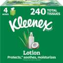 2 x Kleenex Lotion Facial Tissues with Coconut Oil, 4 Cube Boxes, 60 Tissues Per Box, 3-Ply