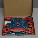 PHOEPET No Pull Dog Harness, Unique Colors Reflective Adjustable Dog Vest, with Soft Training Handle Metal Clips for Small Medium Large Dogs (Teal Base & Red Straps,XS)