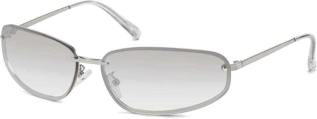 Trendy Retro Rectangle Sunglasses For Women Men Y2k Metal Frame Cool Sun Glasses UV Protection