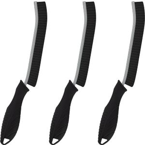 Cleaning Brush - 3 Pcs Hard Bristle Crevice Cleaning Brush, Grout Brush, Scrub Brush Cleaning Supplies, Gap Cleaning Tools for Bathroom Kitchen Toilet Window Track (3, Black)