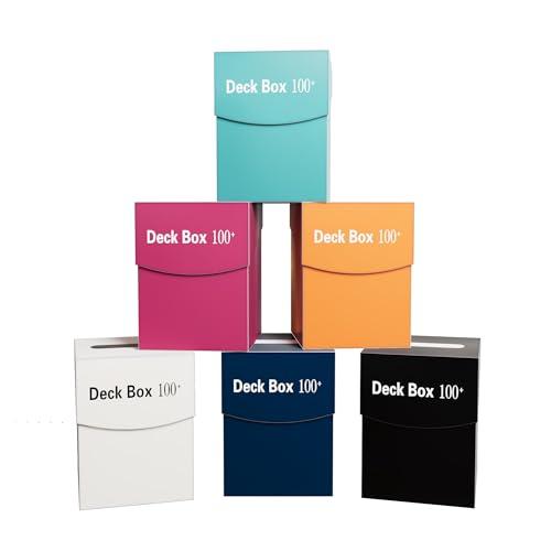 CAMATET 5 Pack Collectible Trading Card Cases, Card Deck Box Storage for 100+ Standard Cards - Waterproof Dustproof Organizer for MTG/TCG/Sports (Baseball/Basketball/Football)