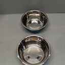 Stainless Steel Dog Bowls, Nonslip Rubber Bottom No Spill Proof Skid Metal Insulated Dog Bowls for Large Medium Small Breed Dogs (Green, 3.6 Cups/29 OZ)