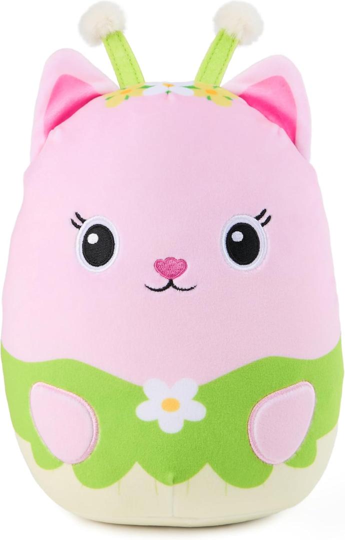 Gabbys Dollhouse Official Kitty Fairy Squishy Plush Toy, Cat Stuffed Animal, Squishy Toys for Ages 1 & Up, Pink/Green, 8 Gabbys Dollhouse Official Kitty Fairy Squishy Plush Toy, Cat Stuffed Animal, Squishy Toys for Ages 1 & Up, Pink/Green, 8