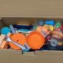 Play Kitchen for Toddlers, Kids Kitchen Playset Toddler Girl Toys with Cooking Stove Steam, Sink and Food Pretend Cooking Set Toy for 3 4 5 Year Old Kid Birthday (Blue)