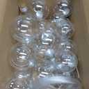 Aneco 30 Pack Clear Christmas Ornament Balls with Lids and Rope 2.4/2.8/3.2 Inch Plastic Fillable Ornaments Hanging Transparent Decorative Balls for DIY Crafts Christmas Tree Wedding Party Home Decor