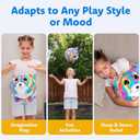 GWUNNIES Plush Bouncy Ball for Kids  9-inch Inflatable Sensory Toddler Toy with Animal Cover & Air Pump  Indoor & Outdoor Play for Ages 3+, Ideal Gift for Boys & Girls, Frizzy Hugpal