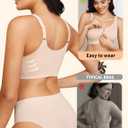 Zip Front Bra for Women Post Surgery, Mastectomy Recovery Bra Full Coverage (XXXL)