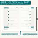 BEZEND Weekly Planner 2026-2027 (6" x 8.5") 2-Column Dual Schedule for Work/School/Home or 2 Person (Jul 26-Dec 27) 18 Months Academic Calendar with Tabs, PU Leather Hardcover -Fruit Green