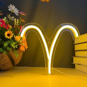 The Zodiac Horoscope Neon Sign, Aries LED Neon Signs for Wall Decor, Astrology Zodiac Horoscope Neon Lights Beautiful Spiritual, Birthday Party, Home Kids Room Decor Aries