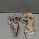 mysoft Women's Strappy Low Chunky Block Heel Sandals Open Toe Dress Shoes (7)