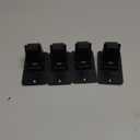 Uxcell Curtain Rod Holders, Adhesive Nail Free Curtain Rod Brackets, Universal No Drilling Hangers for Bathroom Bedroom Kitchen Livingroom Home Hotel (4 Pcs, Black)