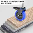 4 Inch Caster Wheels Heavy Duty Stem Caster 2000Lbs, Threaded Stem Casters 3/8"-16 x 1(Stem Diameter 3/8", Stem Length 1"), Swviel Locking Caster Set of 4, Industrial Castor Wheels for Cart, Furniture, Blu