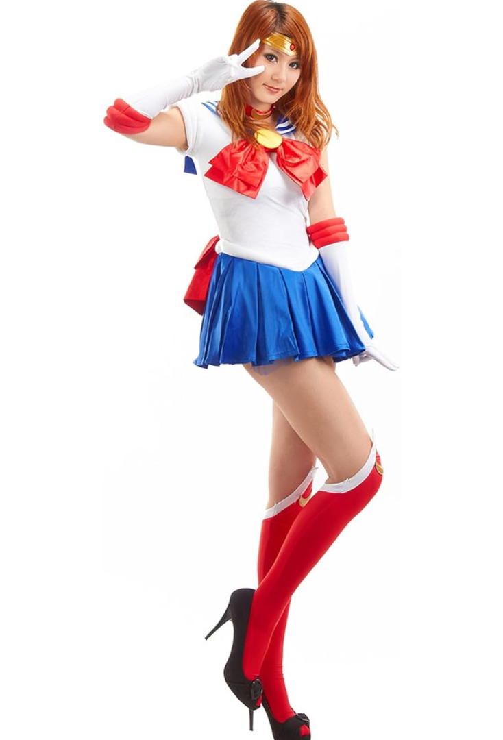 Women's Tsukino Usagi Adult Cosplay Costume 7 Pcs Set M