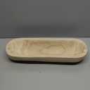 Decorative Wooden Dough Bowl Hand-Carved Long Wood Bowl for Farmhouse Home Decor, Table Centerpiece, Dining Room, and Kitchen (21"-Natural color)