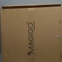 24 x 24 Inches Extra Large Square Black Walnut Wood Ottoman Tray with Handles, Serve Tea, Coffee or Breakfast in Bed, Classic Wooden Decorative Serving Tray