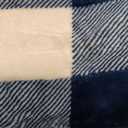 Electric Heated Sherpa Buffalo Plaid Christmas Throw Blanket with 8 Heating Levels & 8 Hours Auto Off, Fast Heating Warm Plush Washable Blanket with Over-Heat Protection, ETL Certification, Blue