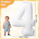 5FT Giant Inflatable Light Up Number 4 Easy Setup Decoration | Blow Up Marquee with Built-in 3LED 4th Birthday Party Supplies for Boys Girls, Yard Garden Decor for Anniversary Celebration