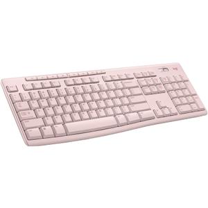 Logitech K270 Wireless Keyboard for Windows, 2.4 GHz Wireless, Full-Size, Number Pad, 8 Multimedia Keys, 2-Year Battery Life, Compatible with PC, Laptop - Rose (1 Pack)