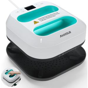 T-Shirt Heat Press Machine, Portable Heat Press 9.6"X9.6", Iron Press for Sublimation and HTV Vinyl Shirt Press Machine for Hat, Bags, Heating Transfer Projects(Green Heat Transfer Machine)