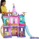 Mattel Disney Princess Toys, Ultimate Castle 4 Ft Tall with Lights & Sounds, 3 Levels, 10 Play Areas and 25+ Furniture & Pieces, Inspired by Disney Movies, One Size