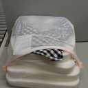 AAAAAcessories D-Shaped Chair Cushions, 2" Thick Dining Chair Pads with Ties and Removable, Machine-Washable Cover, 17" x 16", Set of 4, Checkered Black/White