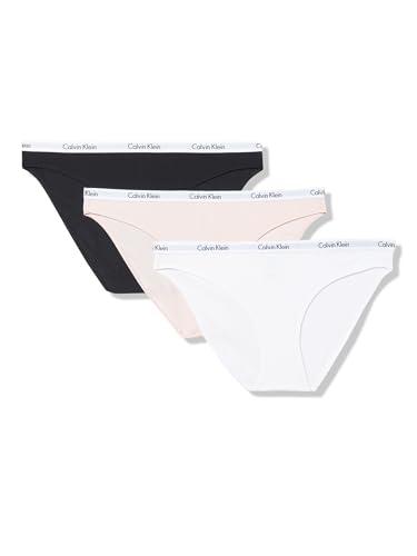 Calvin Klein Carousel Logo Cotton Stretch Bikini Panties, 3 Pack Size Small
