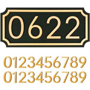 House Numbers for Outside, Address Plaques, Mailbox Numbers, Two Sets of Numbers from 0-9, Personalized Address Signs for House, Mailbox, Apartment, Office, Hotel, Classroom, Garden. Decorative