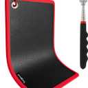 Flexible Magnetic Tool Mat,40 LBS Magnetic pad with Magnetic picker,Circular hanging hole&Carabiner Hook,Storage Organizer for Auto, Motorcycle,Electronic Assembly, DIY, Garage Workshop,12.6" x 9.76" | Strong adsorption, 40 pound load-bearing capacity, easy to carry, durable, fire-resistant, easy to clean