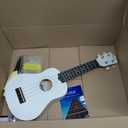 Soprano ukulele for beginner kids with Gig Bag 21 Inch uke for Starter Hawaiian Soprano Ukalalee Polishing adults Basswood 21 Inch uke bundle with Strap Picks Songbook Cleaning Cloth (White)