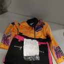 Rumi Costume Kids Girls Halloween Outfit Include Jacket,Tshirt,Shorts (6-7 Years, Orange)