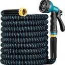 Garden Hose 150ft, Non-Expanding Water Hose Ultra Lightweight, Kink-Free Flexible Hose with 10-Pattern Nozzle, Durable & Abrasion Resistant Outdoor Hose for Yard, Lawn, Marine, RV, and Car Wash (150 FT)